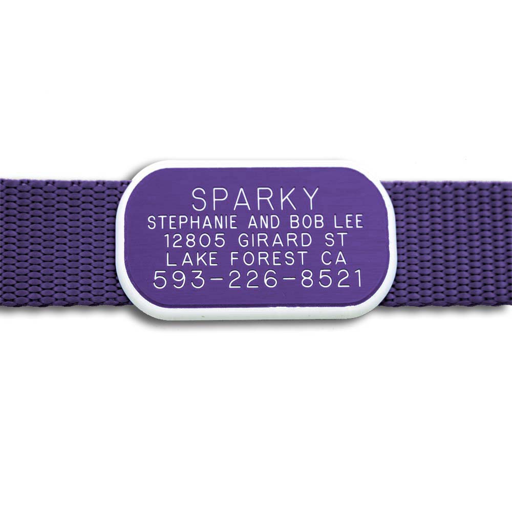 Plastic Collar Tag - Rectangle, - Lucky Pet